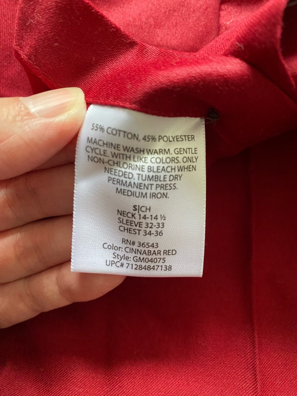 George Red Satin-Look Button-Up Shirt - Picture 4 of 6